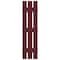 Ekena Millwork 12-in. W x 59-in. H Mid-America Vinyl, Standard Size Three Board Spaced Shutters, 078 - Wineberry, PR 00031259078 - alternate 2